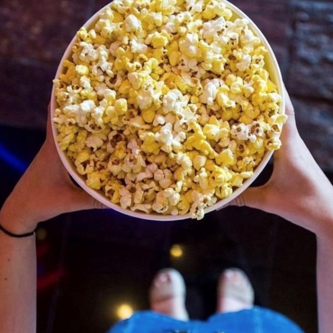 bucket of popcorn